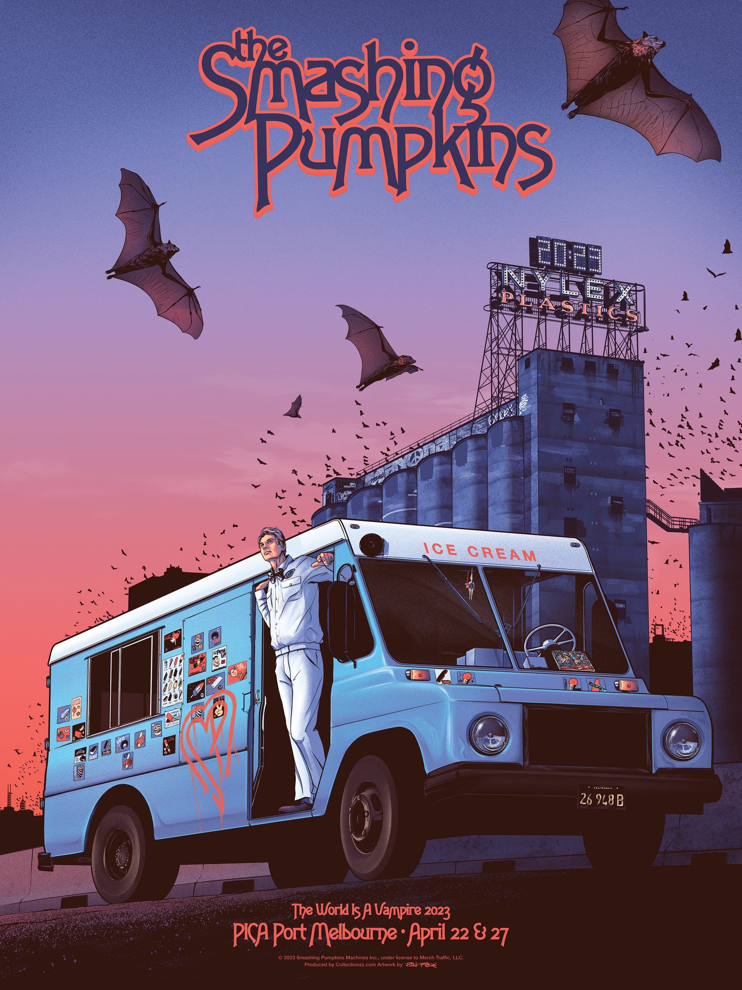 Smashing Pumpkins Melbourne 2023 - Official Event Poster